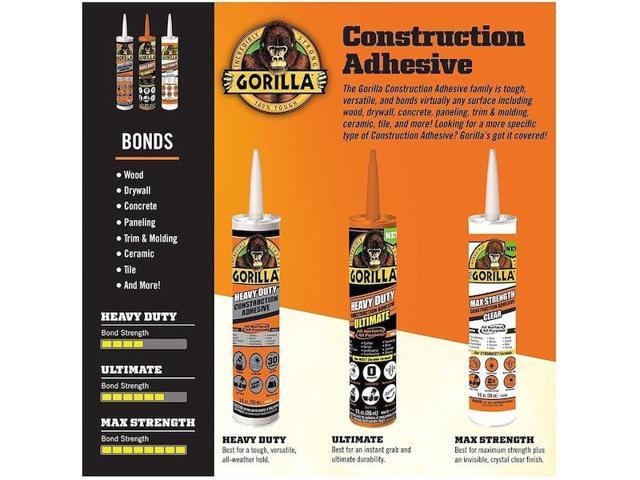 GORILLA GLUE 8008002 Polyurethane Adhesive, Ultimate Series, White, 9 oz,