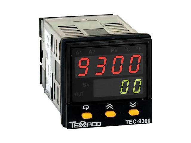 TEMPCO TEC13011 Temp Controller, Prog, 90-264V, Relay2A
