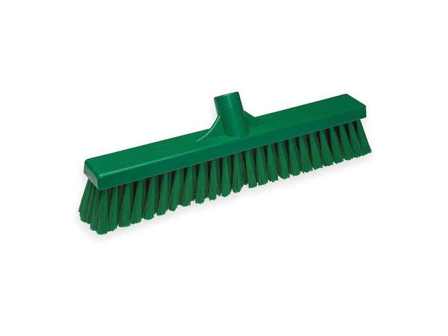 VIKAN 31792 16 in Sweep Face Broom Head, Medium, Synthetic, Green