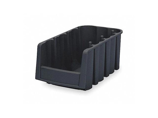 AKRO-MILS 30718BLACK Black Stack and Nest Bin, 11'L x 8-3/8'W x 5'H