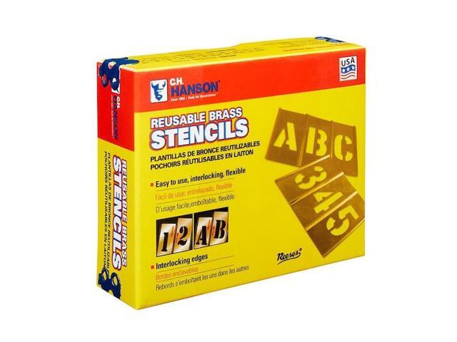 REESE INTERLOCKING STENCILS 10026 Stencil, Combination Set, Letters, 1/2 in