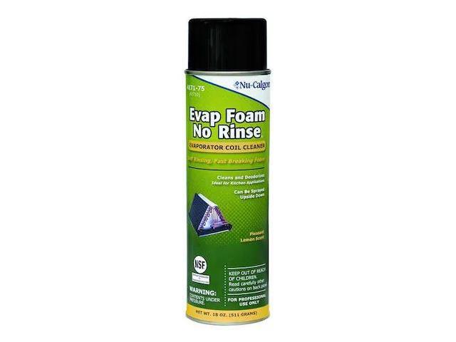 NU-CALGON 4171-75 Evaporator Coil Cleaner, Aerosol, Evap Foam, No Rinse, 18 oz,