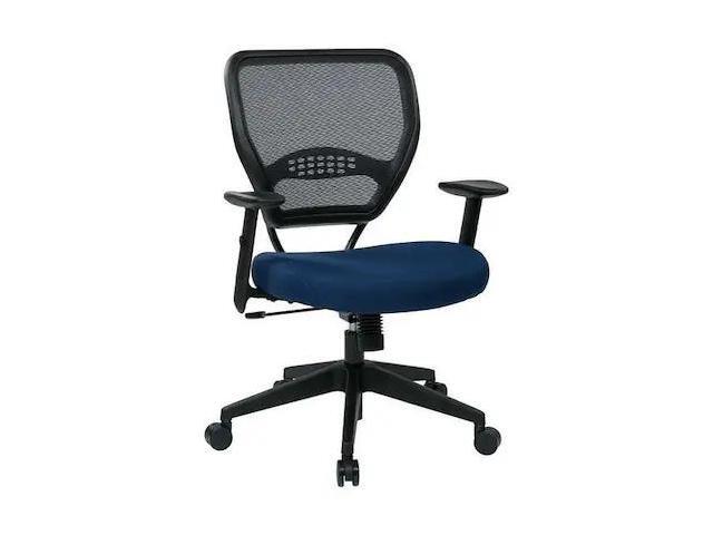 OFFICE STAR 55-7N17-225 Fabric Desk Chair, 19' to 23', Adjustable Arms, Blue