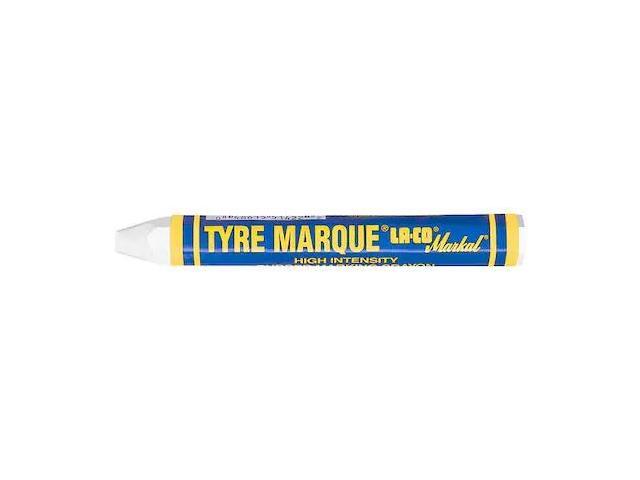MARKAL 51420 Wax Tire Marker 1/2'W x 4-5/8'L, White