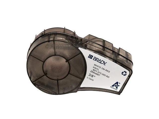 BRADY M21-375-595-RD Label Tape Cartridge, White/Red, Labels/Roll: Continuous