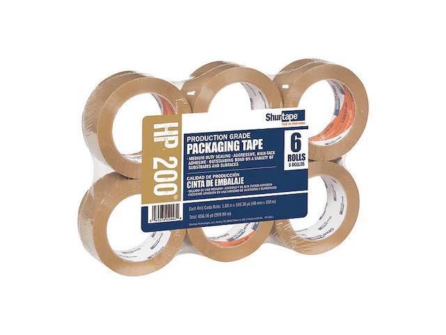 SHURTAPE 207223 Carton Sealing Tape,Tan,48mm x 100m,PK36