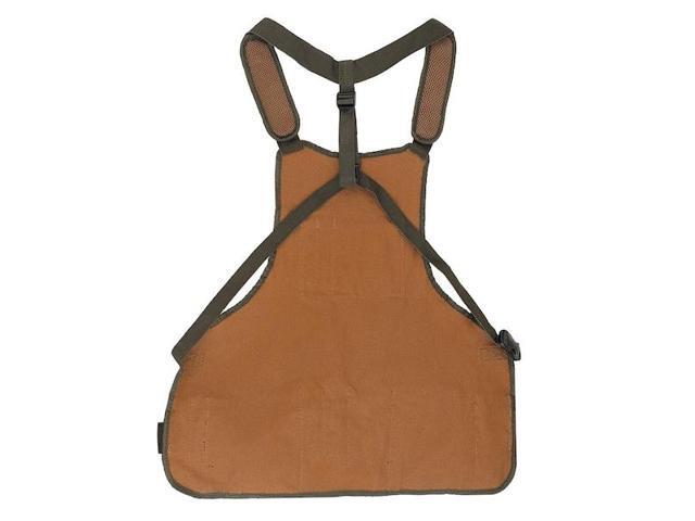 BUCKET BOSS 80200 Tool Apron, Tool Apron, Brown, Canvas, 16 Pockets