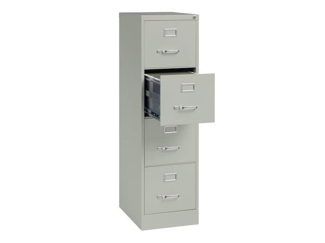 HIRSH 22733 15 in W 4 Drawer Vertical File Cabinet, Light Gray, Letter