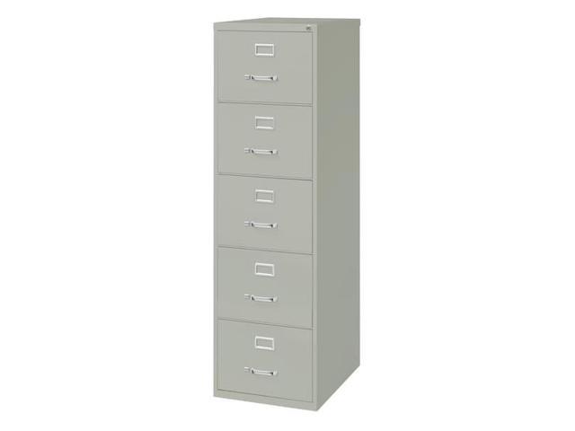 HIRSH 17782 18' W 5 Drawer Vertical File Cabinet, Light Gray, Legal