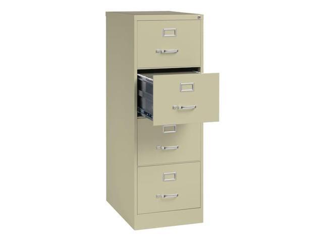 HIRSH 16701 18' W 4 Drawer Vertical File Cabinet, Putty, Legal