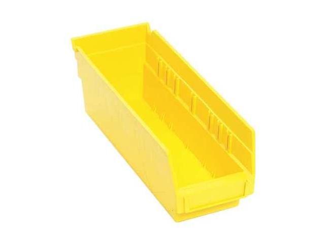 QUANTUM STORAGE SYSTEMS QSB101YL Yellow Shelf Bin, 11-5/8'L x 4-1/8'W x 4'H