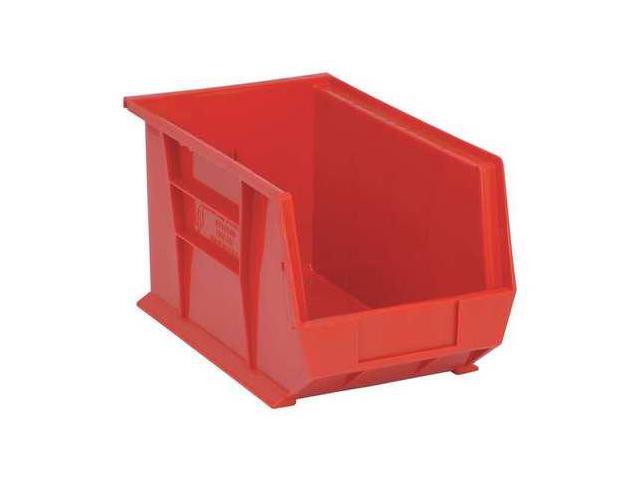 QUANTUM STORAGE SYSTEMS QUS242RD Red Hang and Stack Bin, 13-5/8'L x 8-1/4'W x