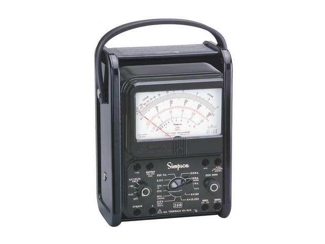 SIMPSON ELECTRIC 260-8PRT Analog Multimeter,1000V,10A,20M Ohms