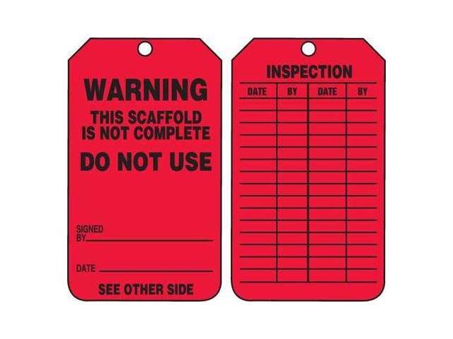 ACCUFORM TRS322CTP Warning Tag,5-3/4 x 3-1/4,PK25