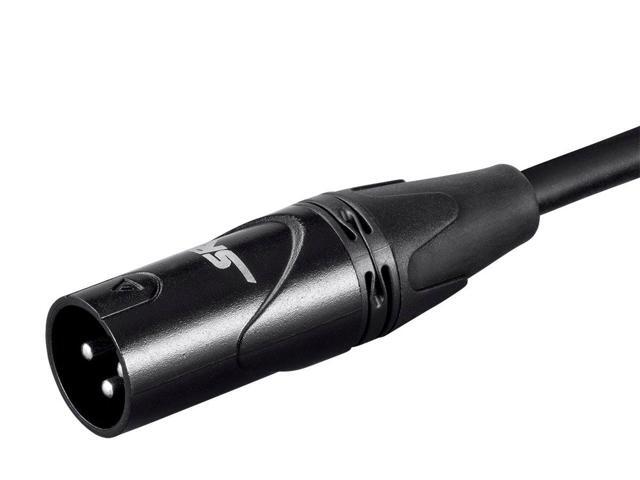Monoprice Starquad XLR Microphone Cable - 50 Feet - Black XLR-M to XLR-F, 24AWG, Optimized for Analog Audio - Gold Contacts - Stage Right Series