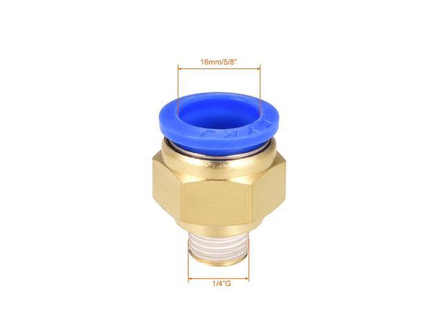 4 Pcs 1/4' G Male Straight Thread 16mm Push In Joint Pneumatic Connector Fitting Quick Fittings