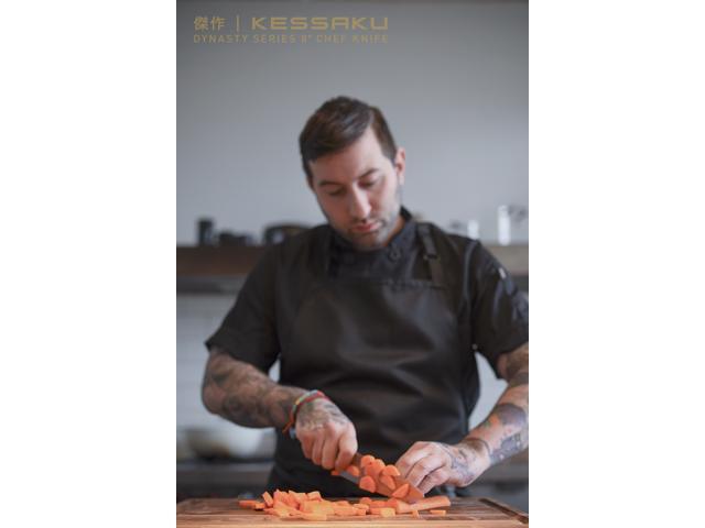 Kessaku 8-Inch Chef Knife - Dynasty Series - Forged ThyssenKrupp German HC Steel - G10 Handle with Blade Guard
