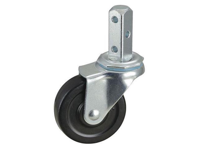 ZORO SELECT 32J903 Swivel Stem Caster,Rubber,3 in.,100 lb.