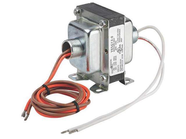 JOHNSON CONTROLS Y65G13-0 Class 2 Transformer, 40 VA, Not Rated, 24V AC, 24V AC