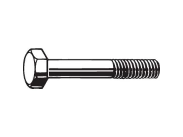 ZORO SELECT U04005.100.0500 Grade A325, 1'-8 Structural Bolt, Plain Steel, 5 in