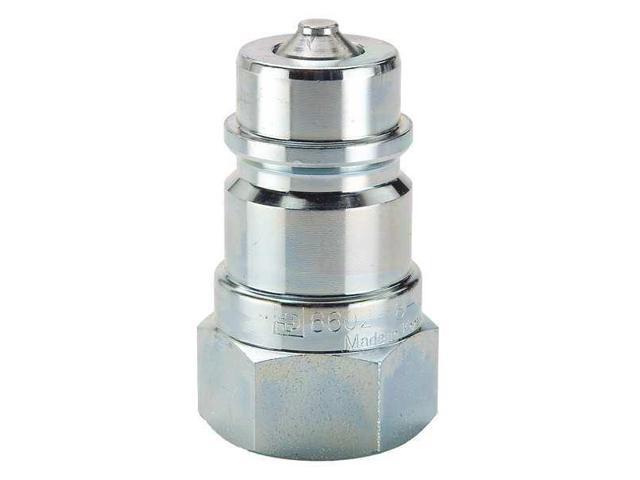 PARKER 6602-2-4 Hydraulic Quick Connect Hose Coupling, Steel Body, Sleeve Lock,