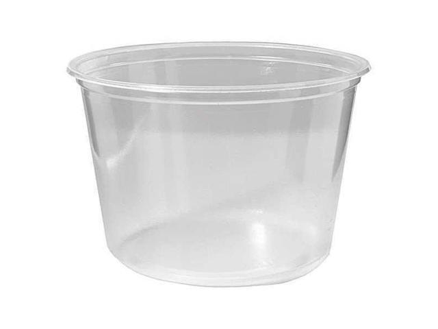 Fabri-Kal 9505102 Microwavable Deli Containers, 16 Oz, Clear, 500/Carton