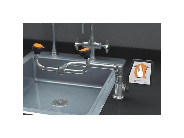 GUARDIAN EQUIPMENT G1806 Plumbed Eyewash, Counter Mount, Plumbed, 8 1/4 in H.,