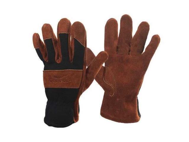 CONDOR 48WU52 Leather Gloves,Suede Cowhide,XL,PR