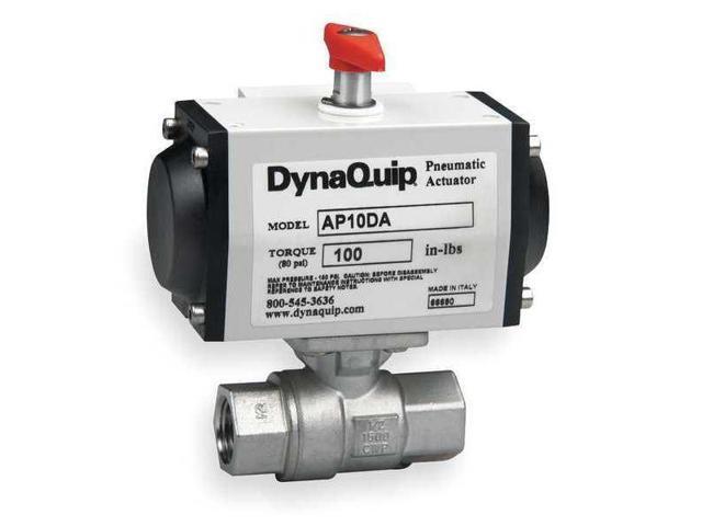DYNAQUIP CONTROLS P2S28AJSR09210A 2' FNPT Stainless Steel Pneumatic Ball Valve
