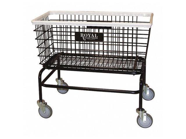 ROYAL BASKET TRUCKS G33-BKX-W0A-5UNN Laundry Hamper Cart,Black,500 lb.