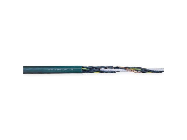CHAINFLEX CF5-15-05-25 Control Cable, 16 AWG, 5 C, Green, PVC, 600 V, 25 ft