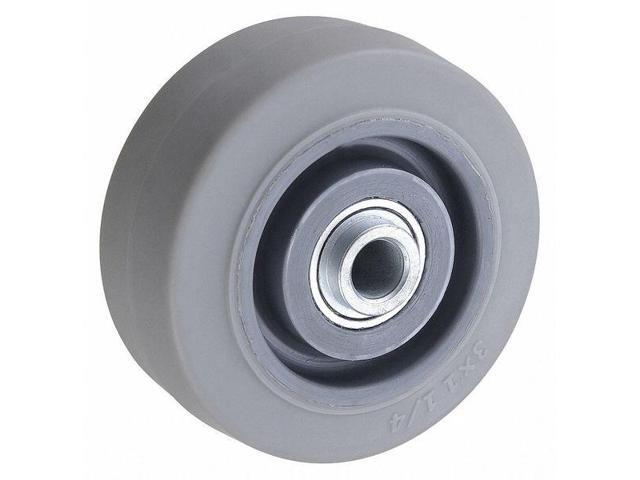 ZORO SELECT XS0303106 Caster Wheel,TPR,3 in.,200 lb.,Gray Core