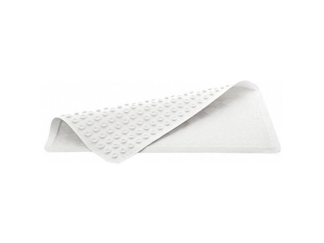 Photos - Other sanitary accessories 22-1/2' x 14' Rubber Bath Mat with Suction Backing, White; PK12 1982724