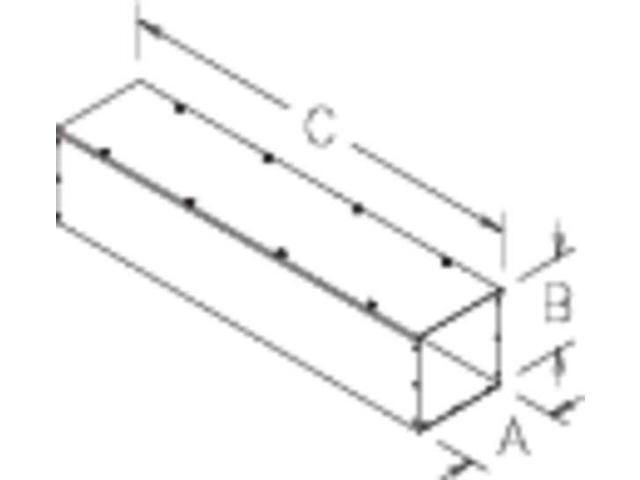 Hoffman F44T136GVP Wireway, NEMA 1, Straight Section, Flat Cover, Galvanized