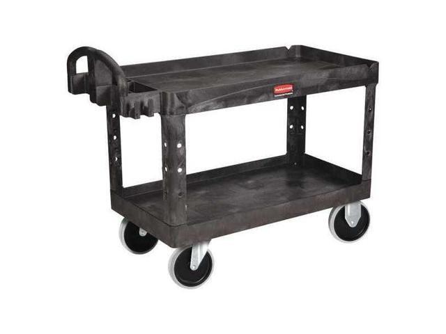 RUBBERMAID FG454600BLA Structural Foam Utility Cart with Deep Lipped Plastic