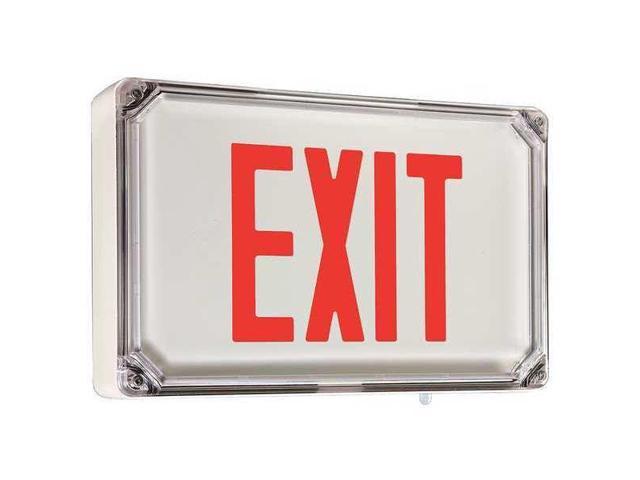 Photos - Chandelier / Lamp Hubbell Lighting - Dual-Lite Exit Sign, 2.1W, LED, Red/Wht, 1S SEWLSRW 