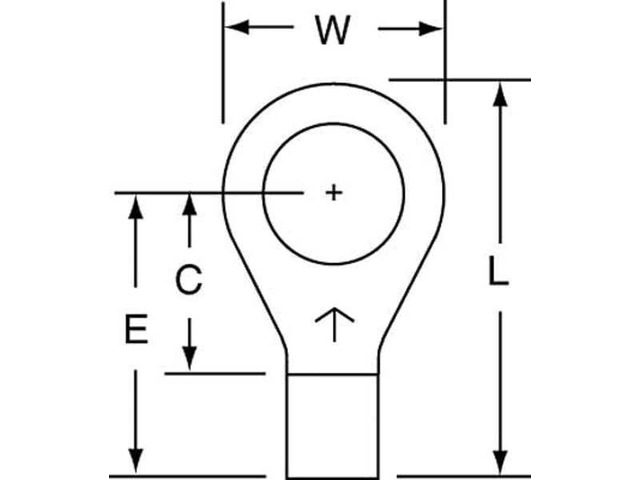 3m Ring Terminal, Bare Bare, Brazed Seam, 12 to 10 AWG, 500 PK M10-38R/SK
