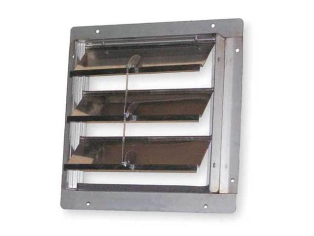 DAYTON 4FZJ5 16 in 19'H-W 5 1/4'L SS Backdraft Dampr, 16-1/2 in x 16-1/2 in,