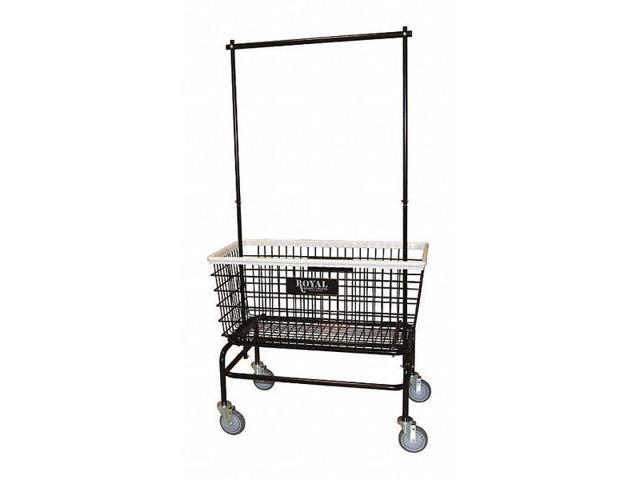 ROYAL BASKET TRUCKS G33-BKX-W2A-5UNN Laundry Hamper Cart,Black,500 lb.