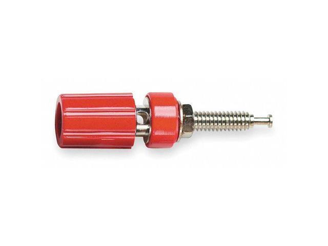 POMONA ELECTRONICS 3760-2 Standard Binding Post,2500VDC,15A,Red