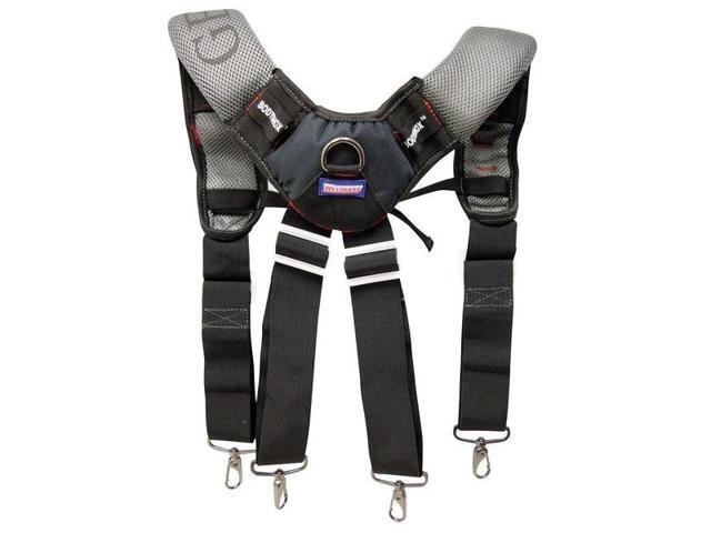 WESTWARD 5MZP4 Tool Suspenders, Tool Belt Suspenders, Black, Gray, Polyester, 1