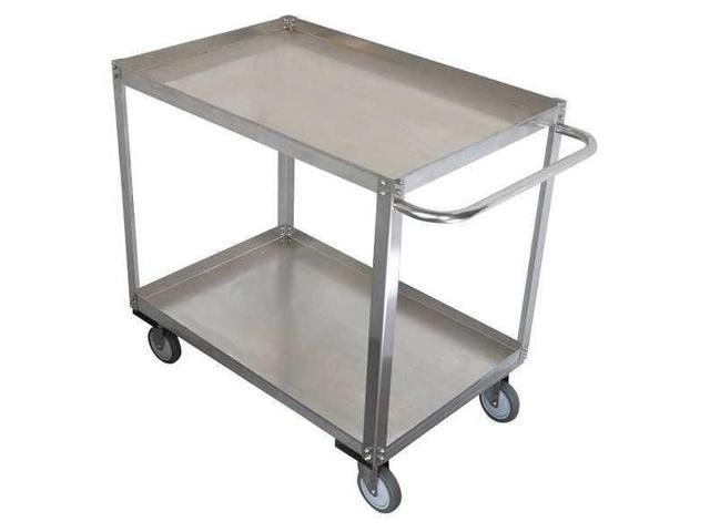 Photos - Other Garden Tools ZORO SELECT 11A464 Corrosion-Resistant Utility Cart with Lipped Metal Shel