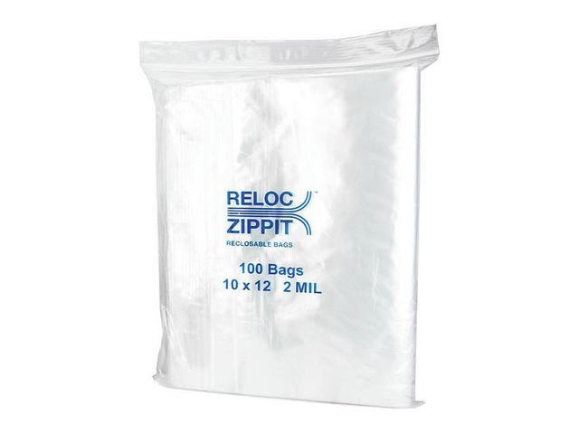 Photos - Other Garden Tools RELOC ZIPPIT R1012 Reclosable Poly Bag 2-MIL, 10'x 12', Clear