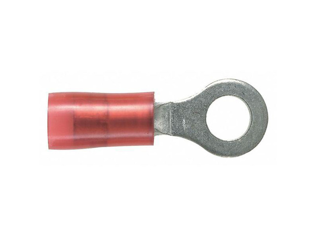 Panduit - PN18-6R-C - Panduit PN18-6R-C Ring Terminal, Nylon Insulated, 22 to 18 AWG, #6 Stud