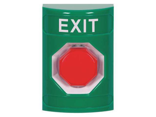 SAFETY TECHNOLOGY INTERNATIONAL SS2105XT-EN Exit Push Button, Green,