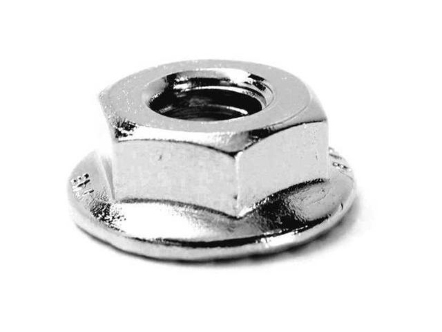FOREVERBOLT FB3FHN1024P25 Serrated Lock Nut, #10-24, 316 Stainless Steel, Not