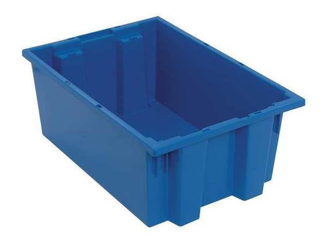 QUANTUM STORAGE SYSTEMS SNT200BL Stack & Nest Storage Container, 6 gal, 19-1/2