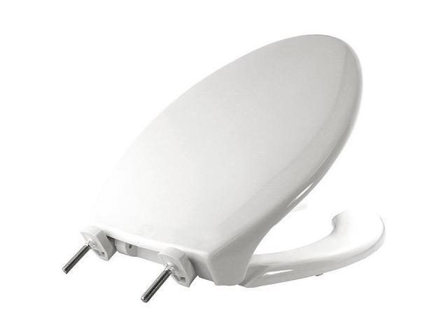 BEMIS 7850TDG-000 Toilet Seat With Cover, Plastic, Elongated, White