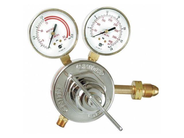 SMITH EQUIPMENT 40-15-510 Gas Regulator, Acetylene, Single Stage, 0.825'-14