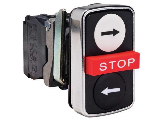 Pushbutton, Illuminated, White/Black, Metal